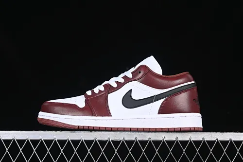 All categories Air Jordan Jordan series basketball shoes Air Jordan 1 Low Air Jordan 1 Low AJ1 Joe 1 white wine red low-top cultural casual sneakers HF3148-102
